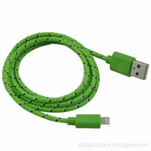 High-quality nylon cables for iPhone 5, with data sync and charging